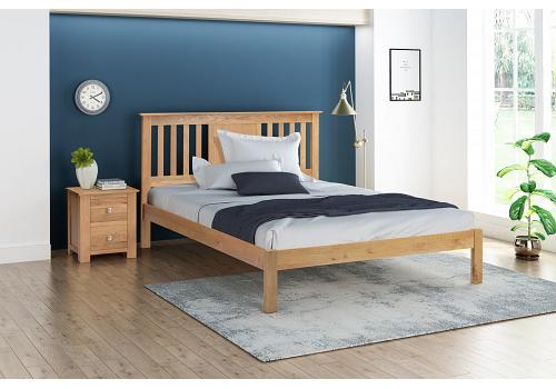 4ft6 Double Glynmore real oak,solid,strong,wood bed frame.Wooden bedstead 1
